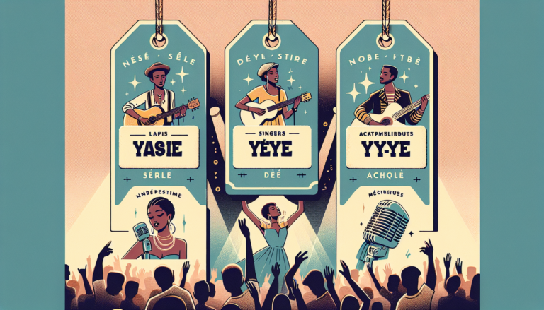 Chanteur en V : Collage de tags personnalisés avec Vianney, Vanessa Paradis et Vitaa.