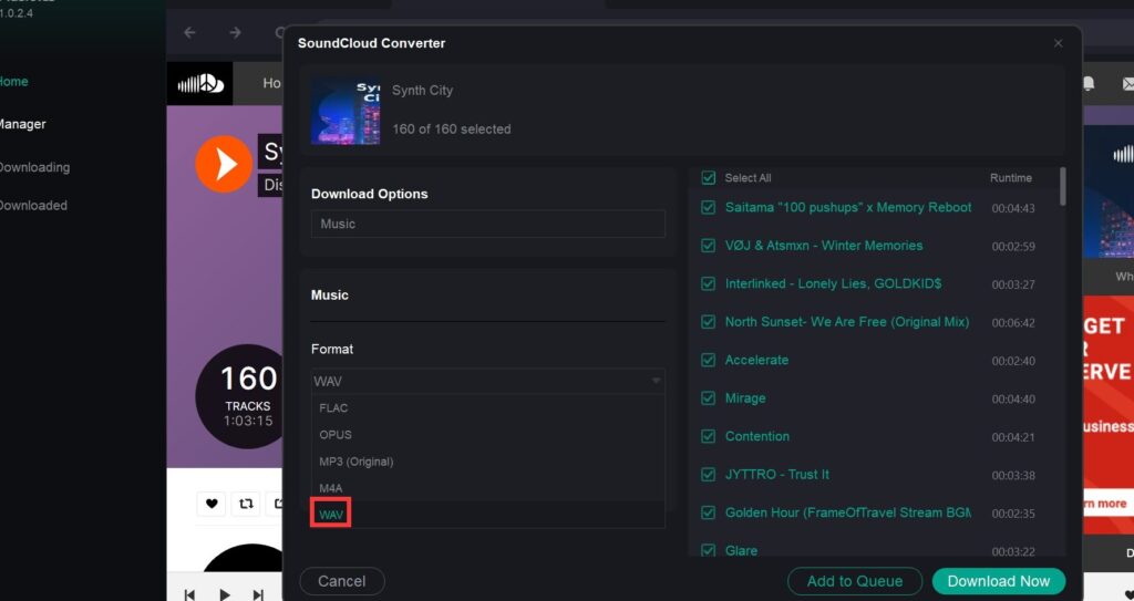 Comment convertir des fichiers audio SoundCloud en format WAV