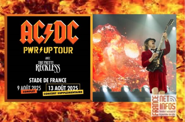 AC/DC en concert au Stade de France en août 2025 devant une foule en délire