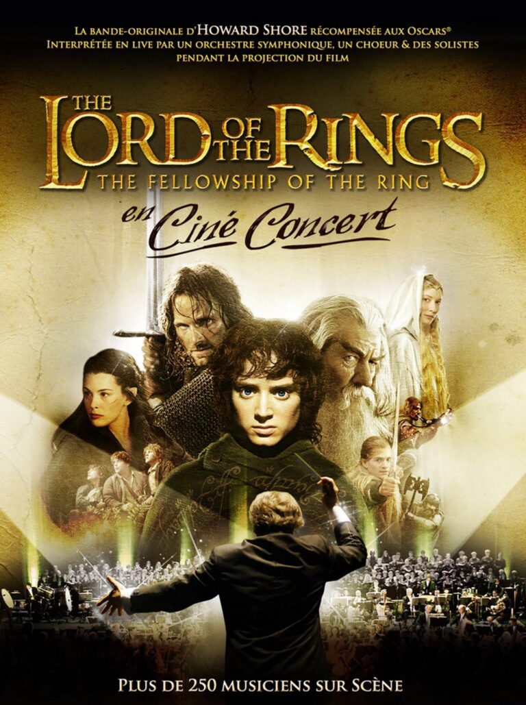 Affiche officielle du ciné-concert Le Seigneur des Anneaux au Zénith de Strasbourg