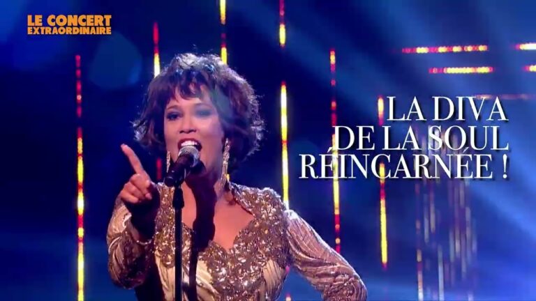 Belinda Davids sur scène interprétant un hommage émouvant à Whitney Houston lors de sa tournée 2025