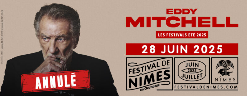Eddy Mitchell en pleine performance live au Festival de Nîmes 2025