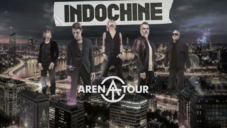 Indochine en tournée Arena Tour 2025, affiche promotionnelle officielle à Dijon