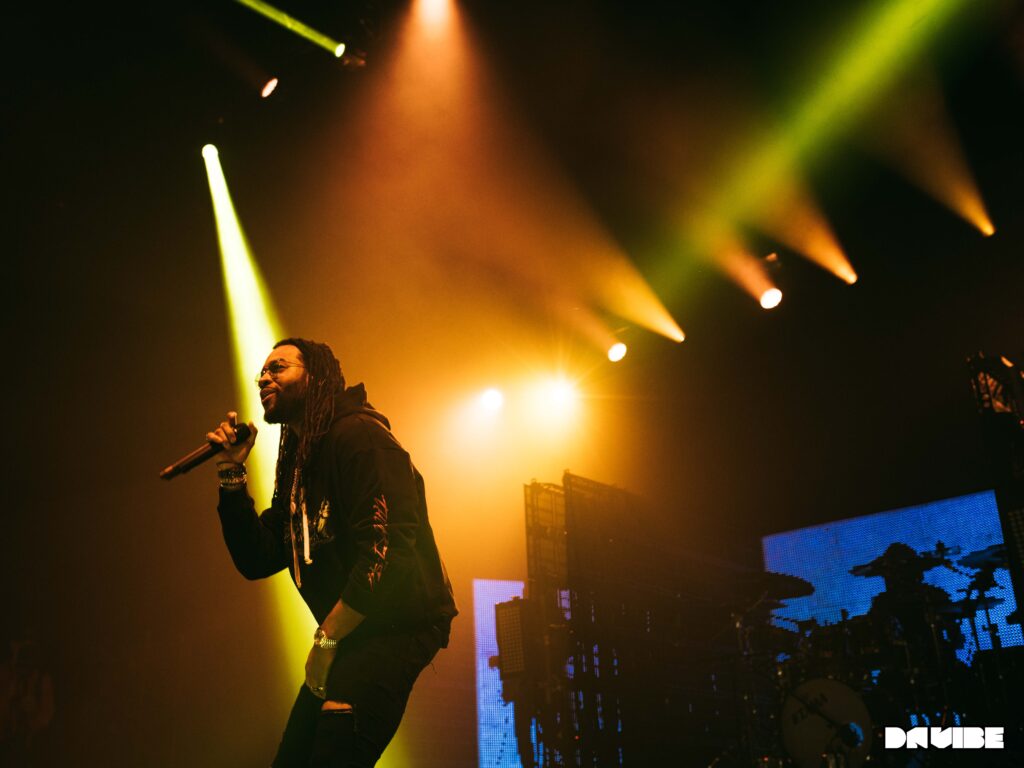 Partynextdoor sur scène à L'Olympia à Paris durant son concert en 2018