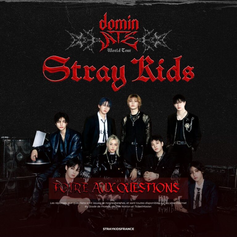 Annonce du concert Stray Kids à Paris pour leur tournée mondiale dominate en 2025
