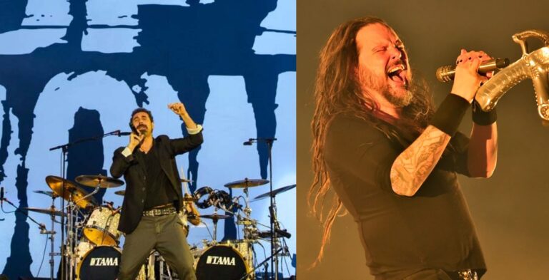 Affiche officielle du concert 2025 de System of a Down avec Korn